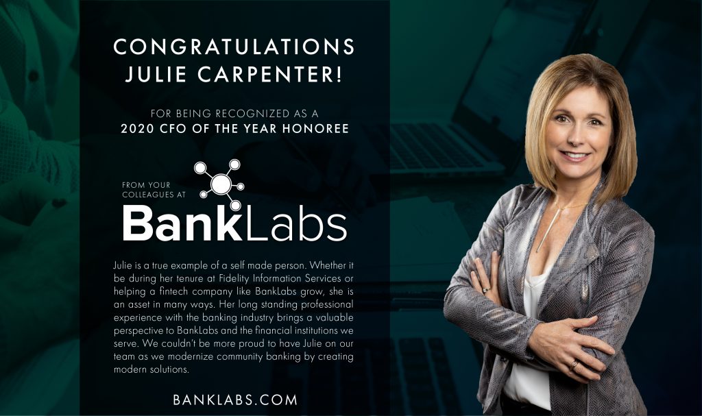 Julie Carpenter recognized as a 2020 CFO of the Year Honoree